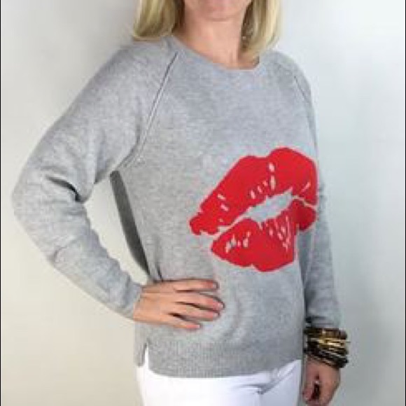 brodie cashmere lips sweater